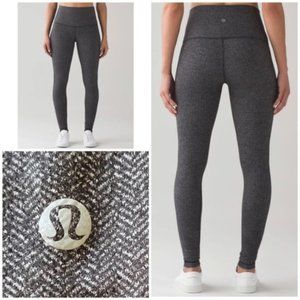 Lululemon Athletica Gray Herringbone Leggings